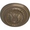 Ekena Millwork Saverne Ceiling Medallion, Hand-Painted Warm Silver, 18 1/2"W x 13 1/2"H x 1 7/8"P CM18SAWSS - alternate 2